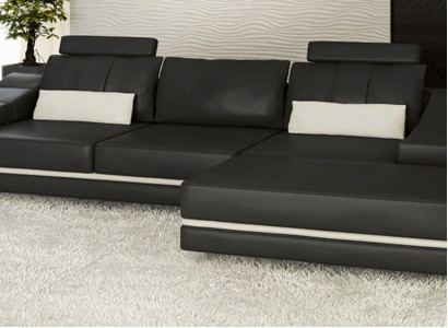 Modern luxury elegant sofa leather 3 seater stool living room office new art