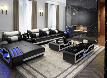 Elegant luxury couch corner sofa living landscape multifunction s couches sofa USB light