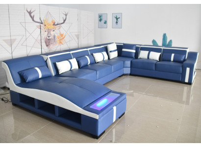 Sofa U-shape Leather Sofa Couch Suite Living landscape Design Modern Sofa Corner sofa