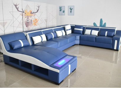 Sofa U-shape Leather Sofa Couch Suite Living landscape Design Modern Sofa Corner sofa
