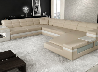 Living landscape Designer Sofa Couch Big Upholstery Leather Sofas Corner Corner Seat PH3006