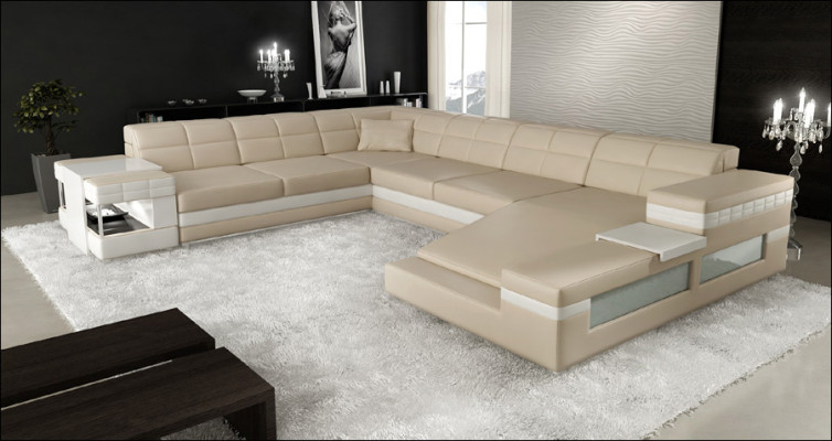 Designer sofa Sofa Living landscape Corner sofa Living landscape Upholstery Couch new