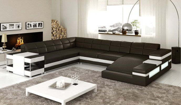 Designer sofa Sofa Living landscape Corner sofa Living landscape Upholstery Couch new