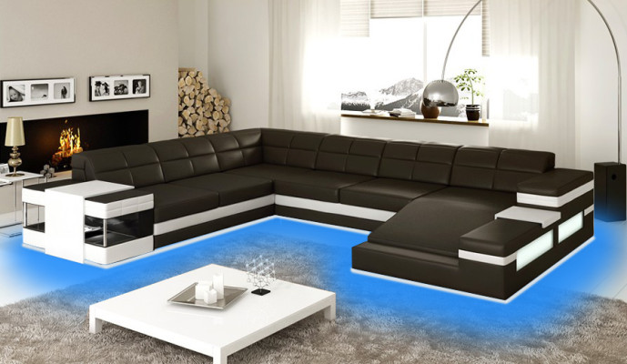 Designer sofa Sofa Living landscape Corner sofa Living landscape Upholstery Couch new