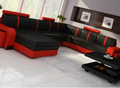 Corner sofa Corner sofa new Living landscape Sofa Upholstery leather sofa with USB leather furniture