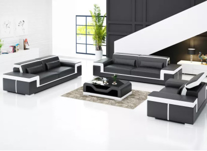 Living landscape Sofa Sofa set 321 Seater Corner sofa Upholstery Designer Suite