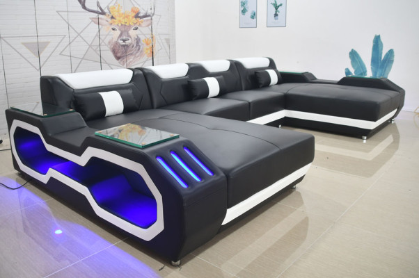 Modern Sofa Soft Corner Sofa Living Area Design Leather Corner Sofa U Shaped Sofa