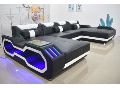 Modern Sofa Soft Corner Sofa Living Area Design Leather Corner Sofa U Shaped Sofa