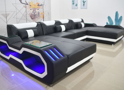 Modern Sofa Soft Corner Sofa Living Area Design Leather Corner Sofa U Shaped Sofa