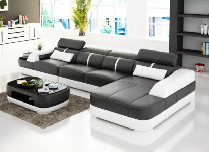 Design leather suite Living room Corner sofa Leather couch Sofa Upholstery Couches Sofas