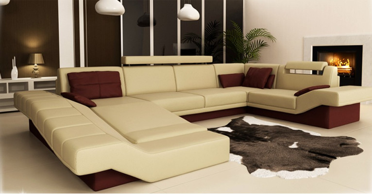 Modern elegance The new U-shaped corner sofa with exquisite upholstery