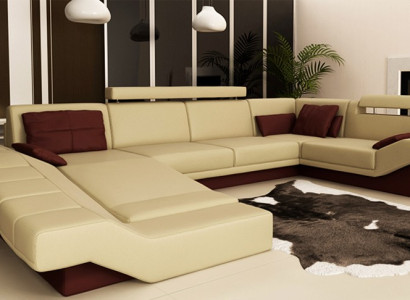 Modern elegance The new U-shaped corner sofa with exquisite upholstery