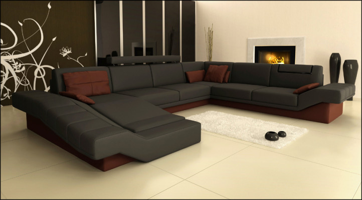Modern elegance The new U-shaped corner sofa with exquisite upholstery
