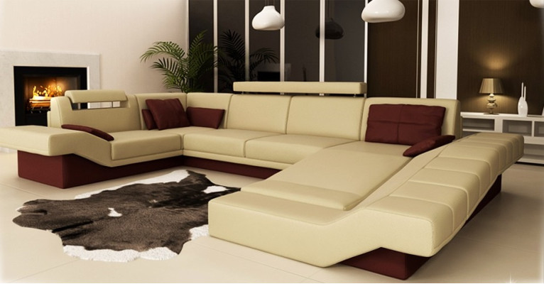 Modern elegance The new U-shaped corner sofa with exquisite upholstery