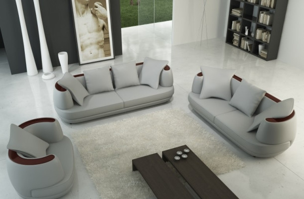 Sofa set Royal Luxury Designer Couch Upholstery 3+2+1 Leather Sofa Seat BeigeA