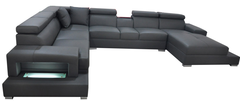 Modern Seat Upholstery Living landscape Living room Upholstery Corner Couch USB + light