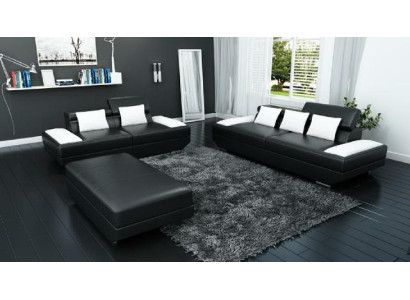 Sofa set Leather sofa 3+2 with USB Upholstery Sofa Set Suite Stool Sofas -2719A