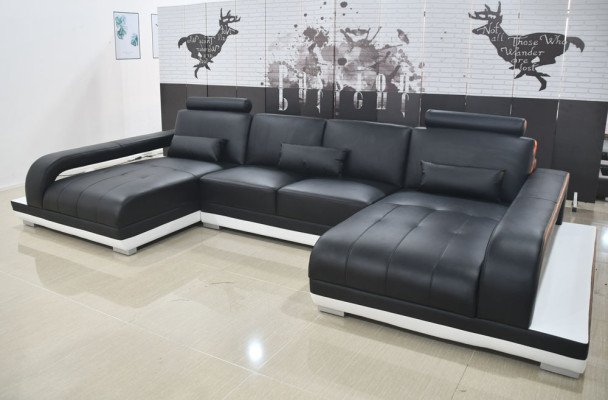 Leather Sofa Sofa Modern Upholstery Leather Design Corner sofa Couch Textile Living landscape