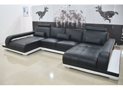 Leather Sofa Sofa Modern Upholstery Leather Design Corner sofa Couch Textile Living landscape