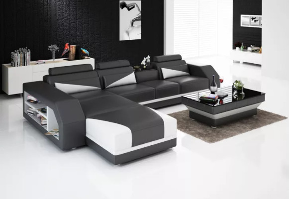 Corner sofa Upholstery Designer sofa Modern sofa Leather sofa Corner sofa L-shape