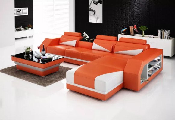 Corner sofa Upholstery Designer sofa Modern sofa Leather sofa Corner sofa L-shape