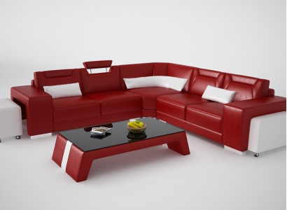 Leather Modern Couch Living landscape Leather sofa Sofa set Sofa L-shape Coffee table