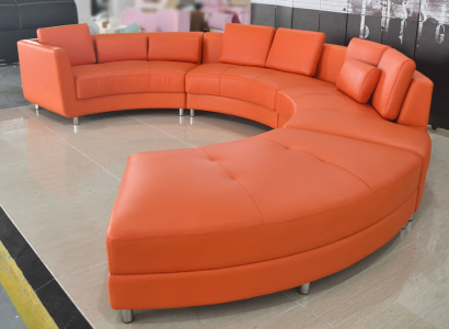 Leather Sofa Sofa Modern Upholstery Leather Round Living landscape Corner sofa Round Couch