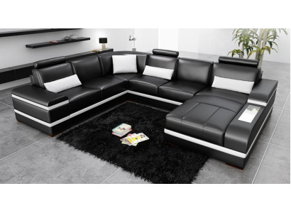 Corner sofa Leather sofa Big XXL U-shape Living landscape Sofa Couch Suite new H2218