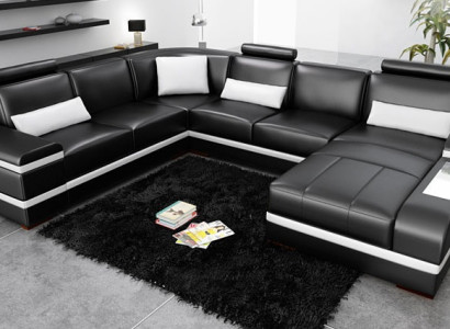 Corner sofa Leather sofa Big XXL U-shape Living landscape Sofa Couch Suite new H2218