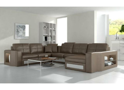 Corner sofa Leather sofa Big XXL U-shape Living landscape Sofa Couch Suite new H2210