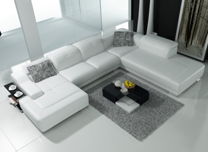 Corner sofa L-shape Designer Sofa Couch Upholstery Seat Suite Leather Living landscape