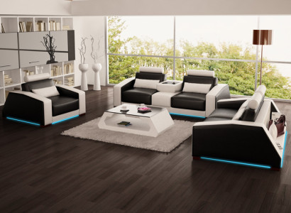 Leather sofa couch sofa set new 3+2+1 Seater Suite Design Modern Sofa +USB