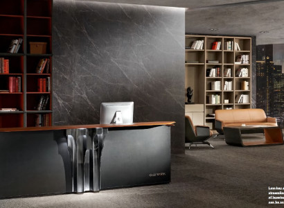 Design reception tables counter counter reception office hotel practice trade fair