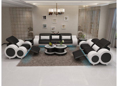 Leather sofa couch sofa set 3+2+1 suite design modern sofa + USB seater new