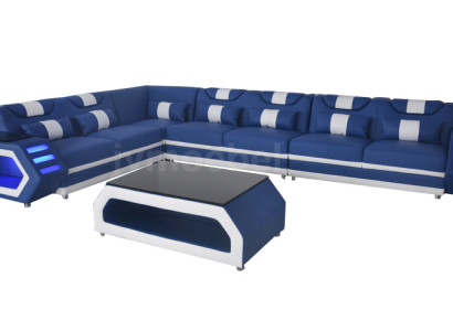 Upholstery Couch Corner Leather Corner Sofa with USB Upholstery Landscape Room Leather Sofas