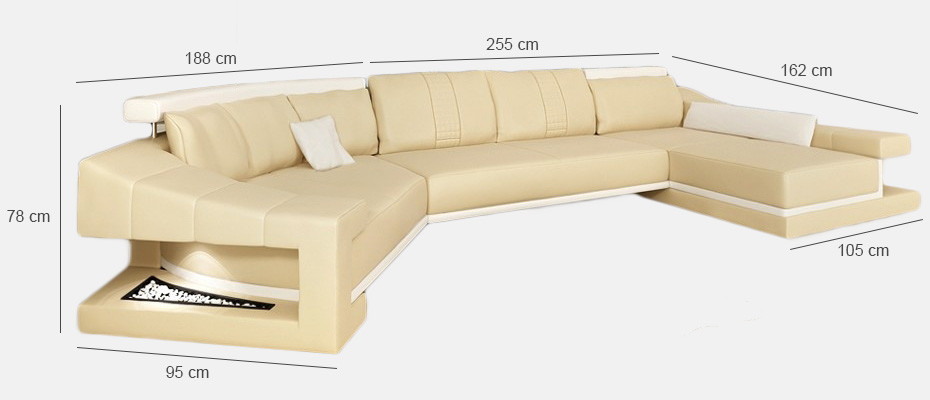 exclusive s U-shape Corner sofa Modern design & High-quality materials