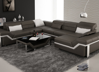 Leather sofa sofa couch living landscape corner sofa suite design modern sofa