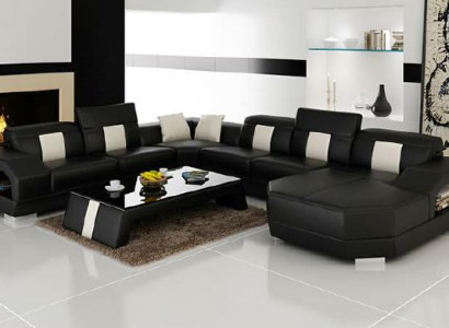 Living landscape Couch Upholstery Corner Suite Designer Leather Sofa