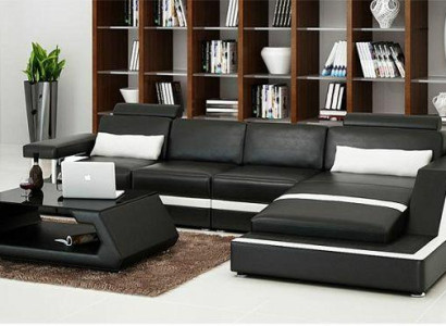 LEATHER SOFA XXL Living landscape Suite USB Leather Corner sofa made to measure HH4