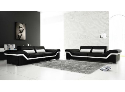 LEATHER SOFA SOFA 3+3 SOFA + USB Upholstery Leather Suite SOFAGARITUR custom-made