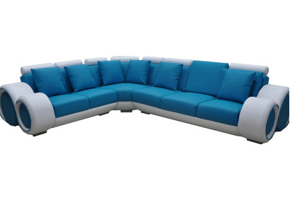 Design Leather Upholstery XXL Seat Room Corner Living Sofa + USB Designer Suite Sofas