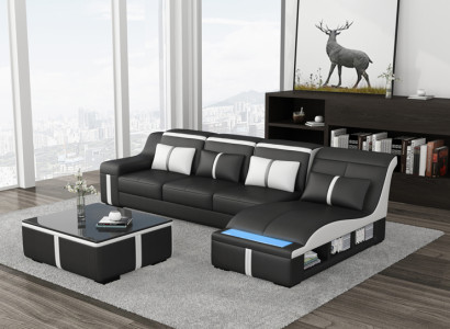 Corner Sofa Couch Upholstery Corner Seat L-shape Leather Suite Living landscape