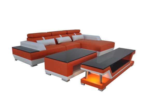 Leather sofa Living landscape Corner Suite Design Modern Sofa L-shape Chaise