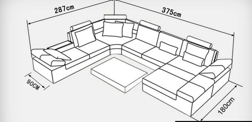 Leather sofa Sofa Couch Living landscape Corner sofa Suite Design Modern Sofa K5014