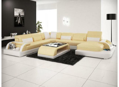Living landscape Couch Upholstery Corner Suite Designer Leather Sofa Big Sofa Couches