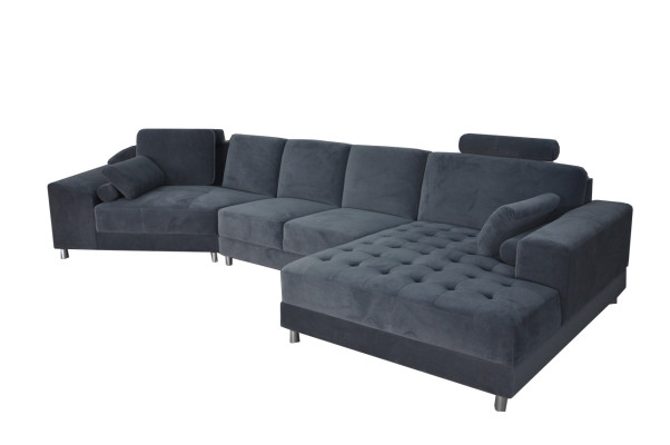 Modern Textile Sofa Corner sofa Upholstery Living room L-shape Living landscape USB Corner sofa