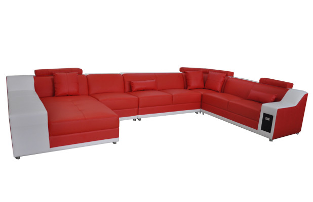 Living Leather Landscape Sofa Couch Upholstery Suite Corner Sofas Seat Sets new