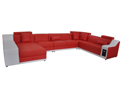 Living Leather Landscape Sofa Couch Upholstery Suite Corner Sofas Seat Sets new