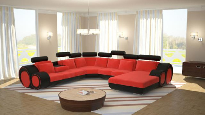 Sofa Designer Living landscape U-shape Couch Corner sofa with USB Upholstery Suite Sofas