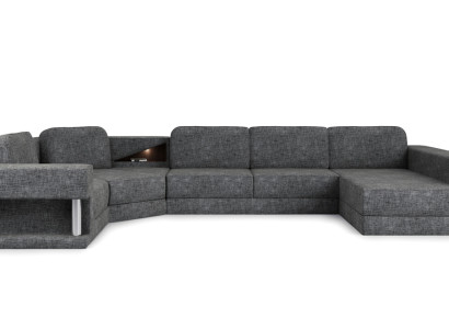 Corner sofa with USB Upholstery Textill Design Sofa Suite Living landscape Parliament